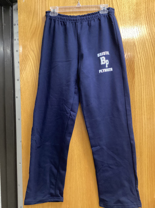 Navy Blue Uncuffed Sweatpants