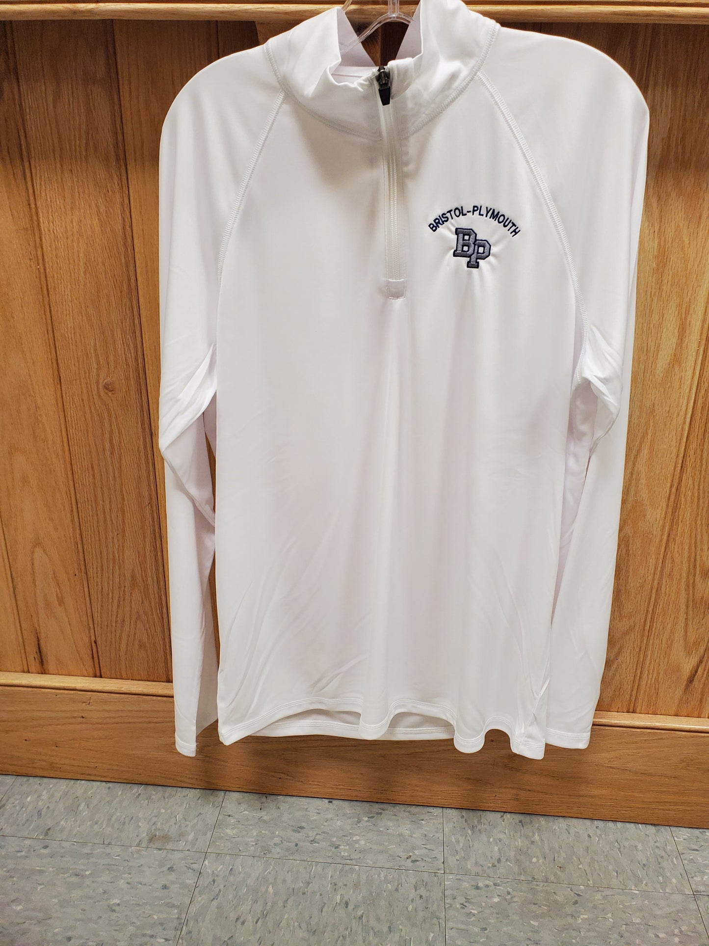 BP Ladies 1/4 Zip White Pullover