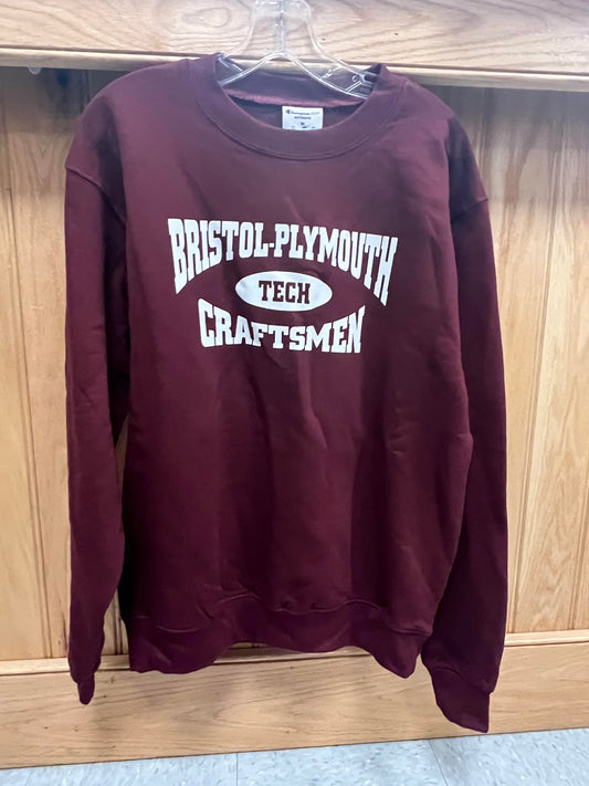 BP Tech Maroon Champion Crewneck