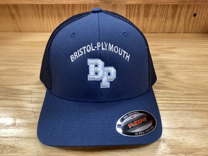 Fitted Navy BP trucker cap