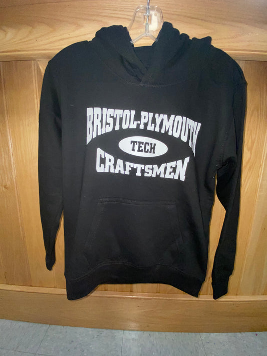 Youth Black Hoodie (craftsmen logo)